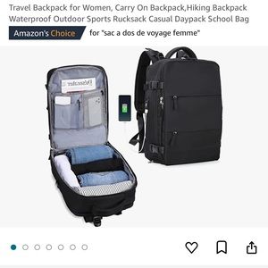 Amazon travel backpack black